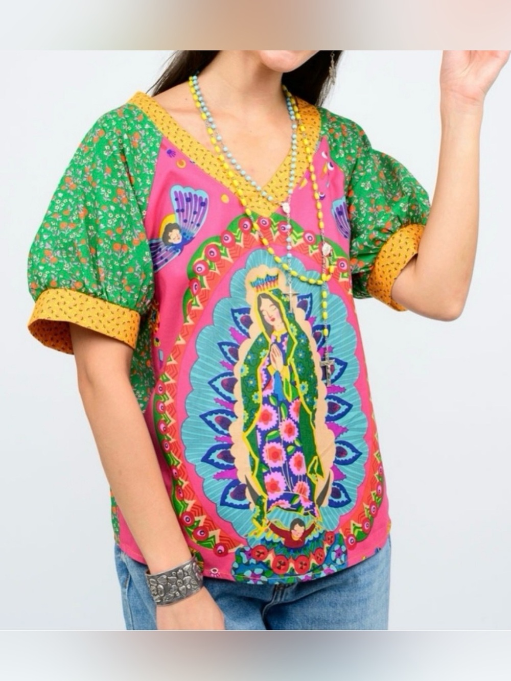 Sister Mary Our Lady Of Guadalupe Cotton Top Size Small